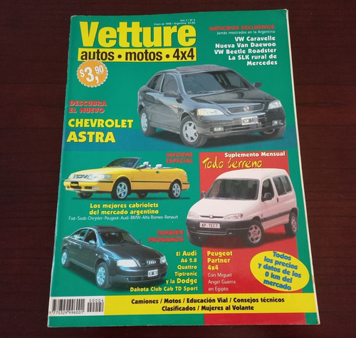 Revista Autos Motos 4x4 Vetture Año 2 N°4 Enero 1999 - Zwt