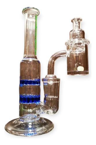 Bong Pirex 16 Cm Con Banger De Titanio Incluye Tapa Cap 2en1