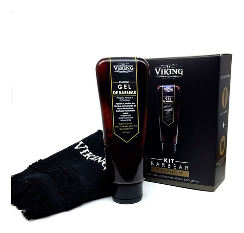 Kit De Barbear Premium Gel De Barbear + Toalha 100ml