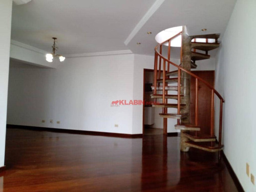 Imagem 5 de 30 de Cobertura Com 3 Dormitórios Para Alugar, 280 M² Por R$ 4.500,00 - Chácara Inglesa - São Paulo/sp - Co0016