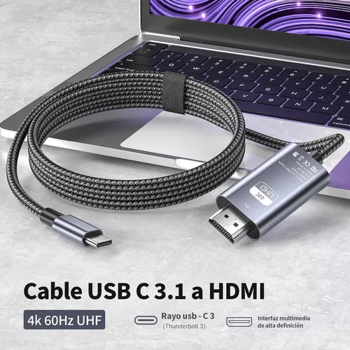 Hd Usb C A Hdmi Cable De Conexión 4k Para Tv Pc Laptop Phone
