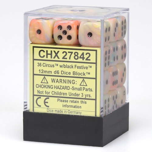 Chessex Dnd Juego De Dados D&d Dice-12 Mm Circo Festivo Y Da