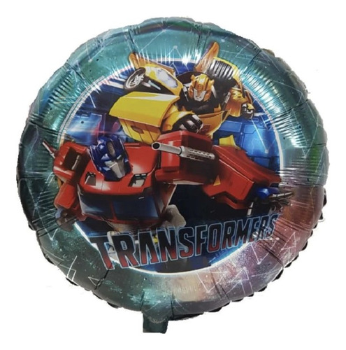 Globo Redondo Metalizado Transformers 45cm