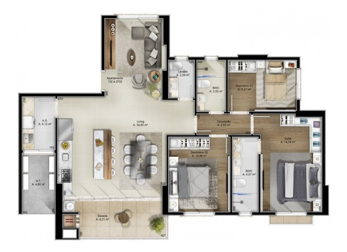 Imagem 13 de 16 de Apartamento Fazenda Itajaã - 114949