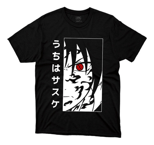 Playera Anime Manga Naruto Uchiha Sasuke Sharingan Marca