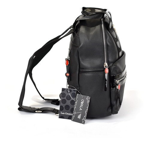 Mochila Mujer Cuero Sintetico Las Oreiro Original Boca Dama