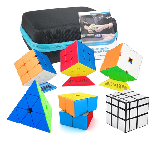 Juego De 6 Cubos Mágicos Con Bolsa De Almacenamiento