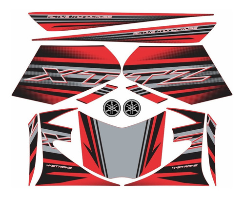 Kit Adesivos Compatível Yamaha Xtz 125e 2014 Vermelha 10490