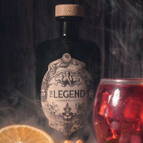 Gin The Legend 700ml - Bebida Tropical Puro Drink Coquetel