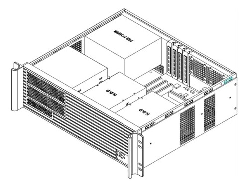 Thundcase 3u Matx Rackmount Server Chassis Micro 2x5.25+5x3.