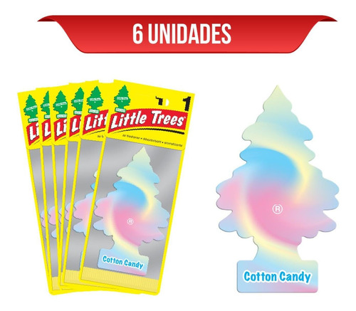 Ambientador Little Trees Cotton Candy X6 Und