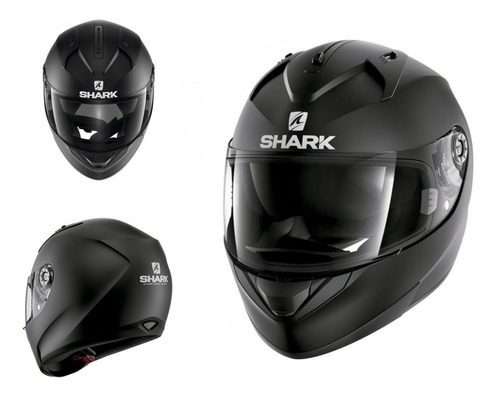Casco Moto Shark Ridill Integral Negro Mate Gafas Internas 