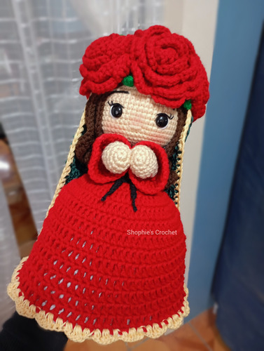 Virgen De Guadalupe Tejido Reversible (ramito A Crochet)