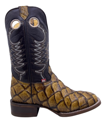 Bota Big Bull Vaquera Para Hombre Piel Estilo : Pescado