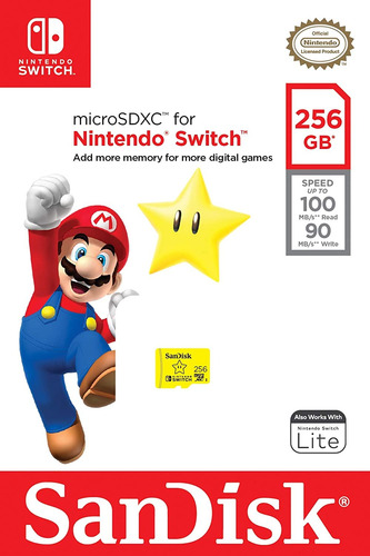 Microsd 256gb Sandisk Microsdxc Uhs-i Para Nintendo Switch