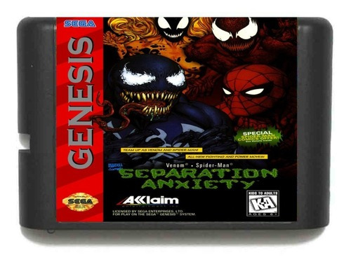 Spiderman And Venom Separation Anxiety Mega Drive Genesis