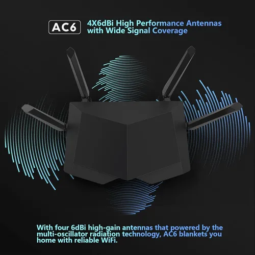 Tenda Ac1200 Smart Wifi Router, Cable De Doble Banda De A...