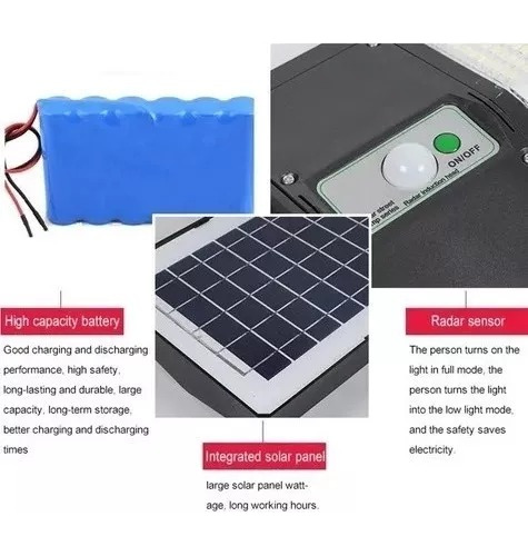 Foco Led Solar 800w Poste Exterior Focos Potentes