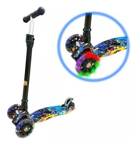 Patinete De 3 Ruedas Con Led Y Altura Ajustable - Base Scoot