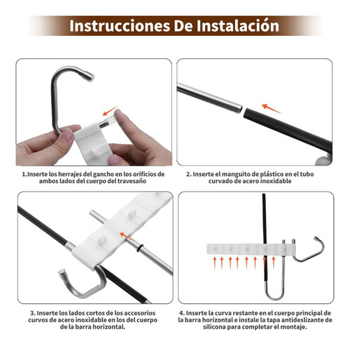 2pcs Gancho Pantalones Organizador Multiple Ahorra Espacio