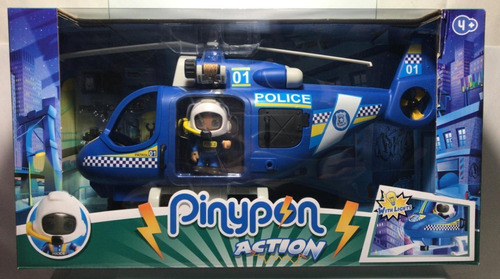 Pinypon Action Helicóptero De Policía Con Luces 14782 Srj