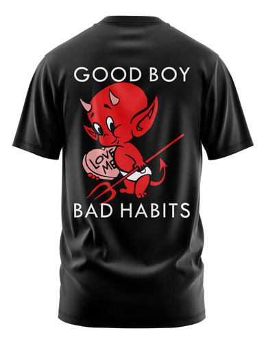 Playera Negra Good Boy Bad Habits - Good Boys Club