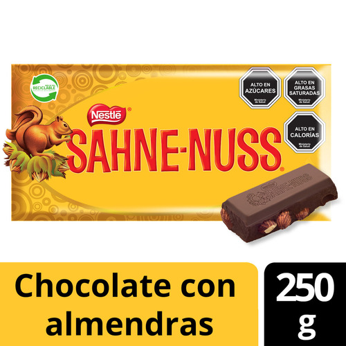 Chocolate Sahne Nuss® Barra Con Almendras 250g Nestlé 