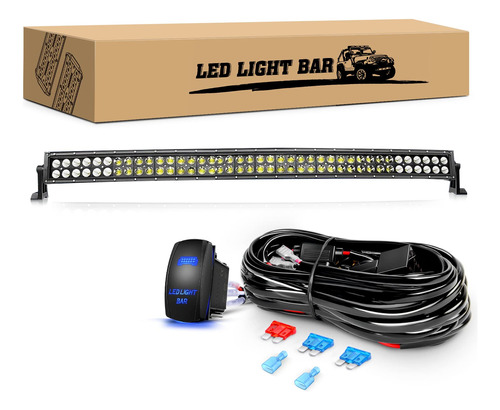 Gooacc Barra De Luz Led De 42 Pulgadas, 240 W, Luces Curvada