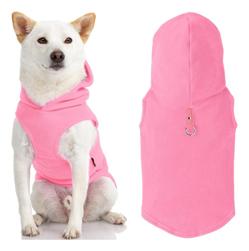 ~? Suéter Para Perros Con Capucha Gooby Fleece Vest - Rosa, 