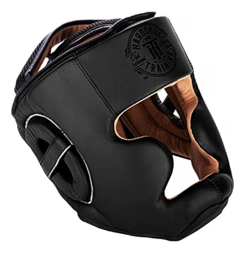 Hardcore Training Mma Headguard Classic Khaki Black Boxing