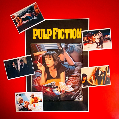 Poster Pulp Fiction   - 48x33 Cms+ 5 Postcards De 10x15 Cms