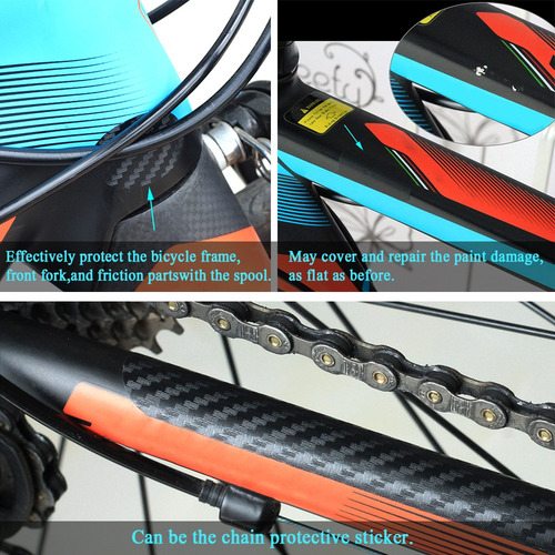 Imagen 4 de 9 de 10 Láminas Protectoras Para Cuadro De Bicicleta De Montaña,