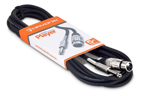 Cabo De Microfone Xlr / P10 5 Metros Profissional Hayonik