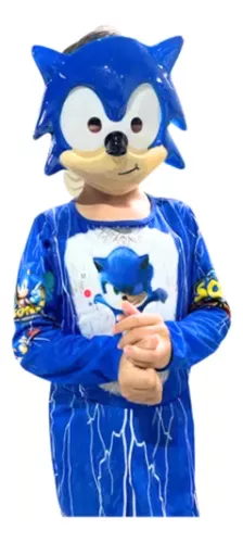 Fantasia Sonic Knuckles Echidna Infantil Com Máscara Longo - M 5