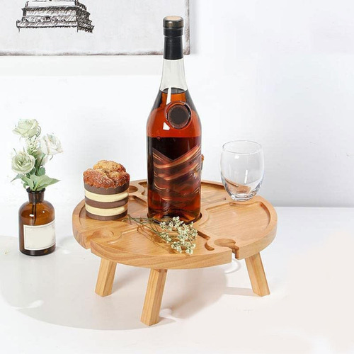 Bandeja Para Aperitivos, Mesa De Picnic Para Vino, Soporte