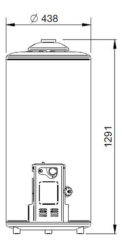 Imagen 3 de 3 de Termotanque A Gas Longvie 110 Litros T3110f Color Blanco