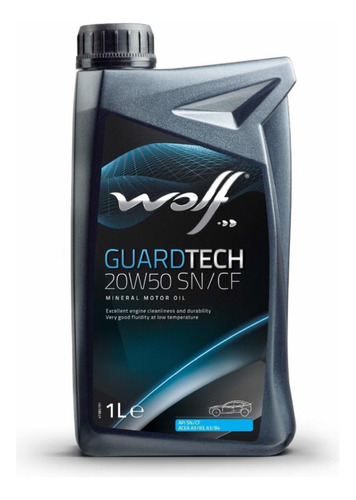 Wolf Guardtech 20w50 Mineral Sn/cf - 1l