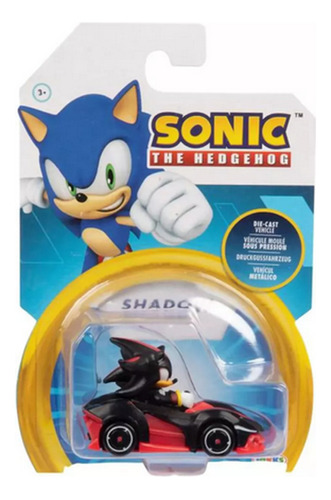 Sonic Vehiculo Shadow Vector Auto 6cm Metal 40474 Hedgehog 