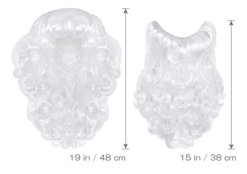 Papai Noel Peruca Barba Desempenho De Natal Cabelo Facial