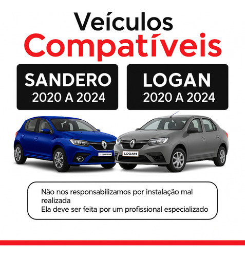 Farol Renault Logan Sandero 2020 2021 2022 2023 2024 Com Led