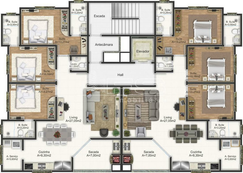Imagem 2 de 7 de Harmony Residence - 3 Suites Itapema - 3697