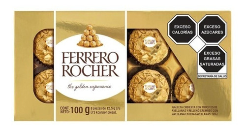 Chocolates Ferrero Rocher Cubierta Y Rellena 8pzas 10cajas D