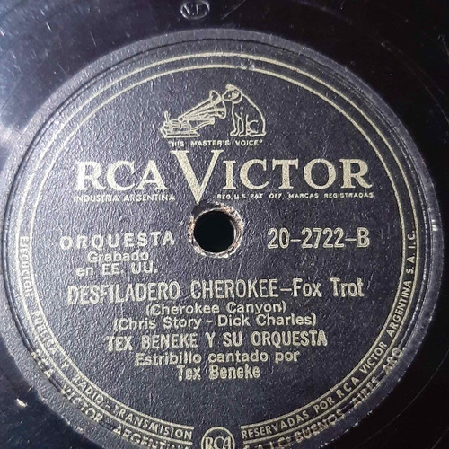 Pasta Tex Beneke Su Orquesta Rca Victor C261