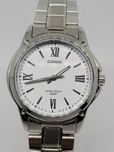Reloj Casio Dama Acero Lpt-1382d Fdo Blanco Sin Factura