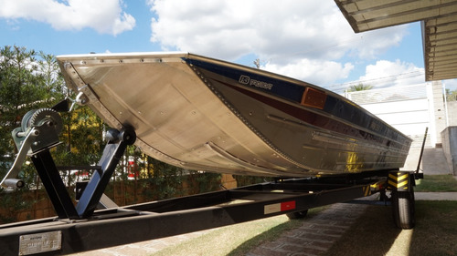 Barco De Alumínio Semi Chata De 6 Metros