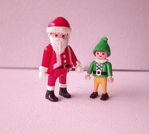 Figuras Playmobil Santa Clos Y Elfo Navidad Año Nuevo 