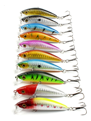 Crankbait Realista Para Contrabajo Duro Con Ojos En 3d Y 6 G