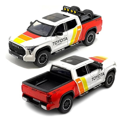 Toyota Tundra Trd Blanco Replica Carro Auto A Escala 1/24 