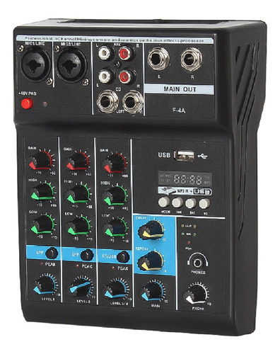 Placa De Som Mixer Usb Tone Performance, Transmissão De 4 Ca