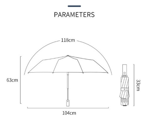 Paraguas Plegable Automático Con Luz Led Y Protección Uv